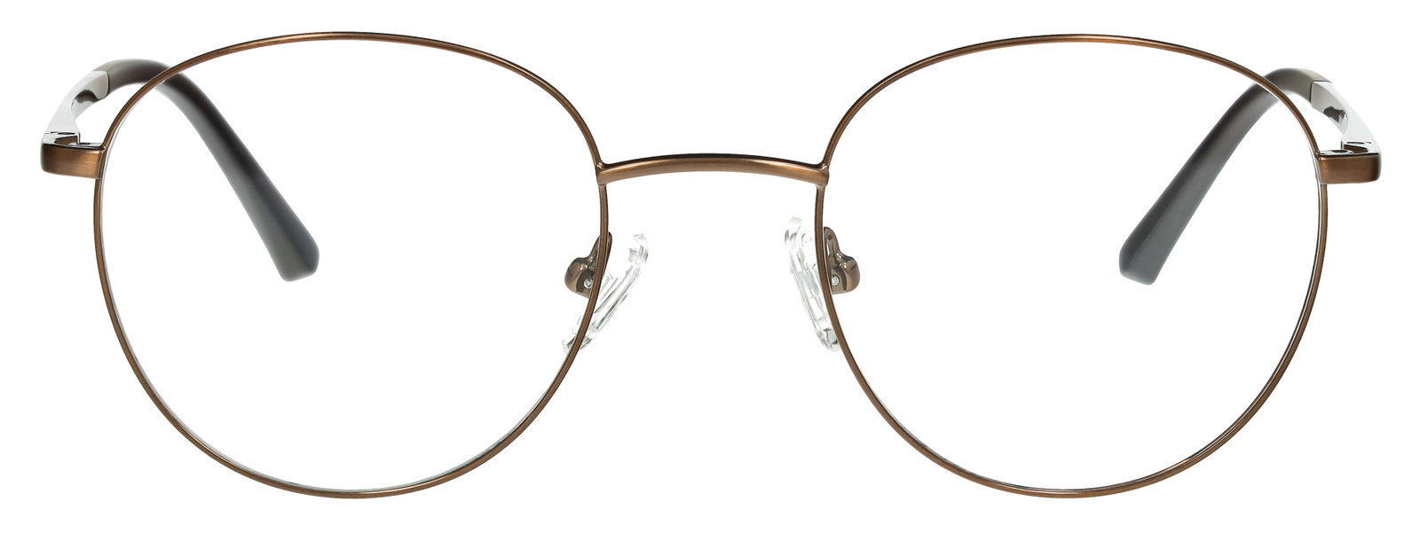 Das Bild zeigt die Eyebar Brille Bern in braun von vorne.